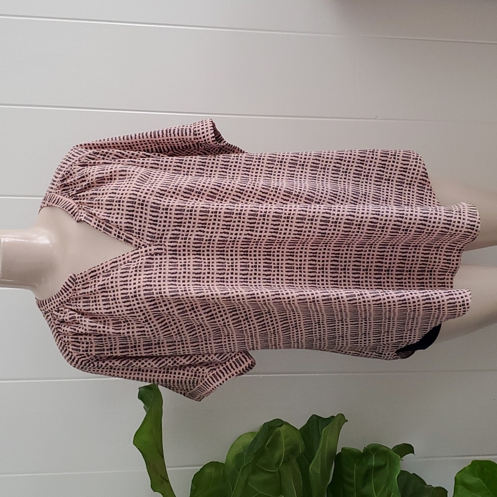 Worthington Women's V-Front Blouse Short Sleeve Size Large